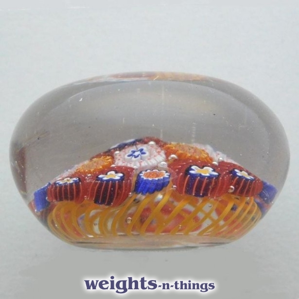 Millefiori on Yellow Basket