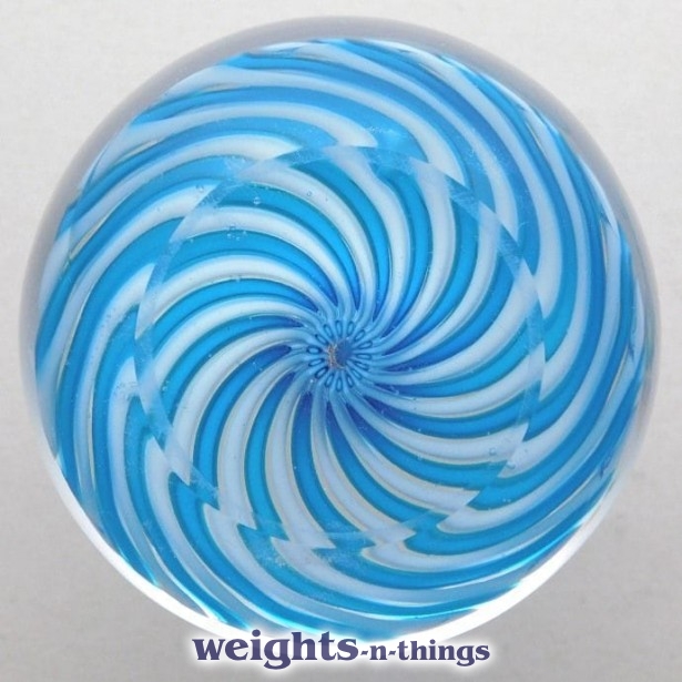 Turquoise/White Clockwise Swirl