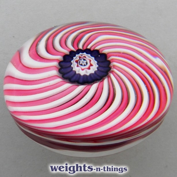 Pink/White Clockwise Swirl