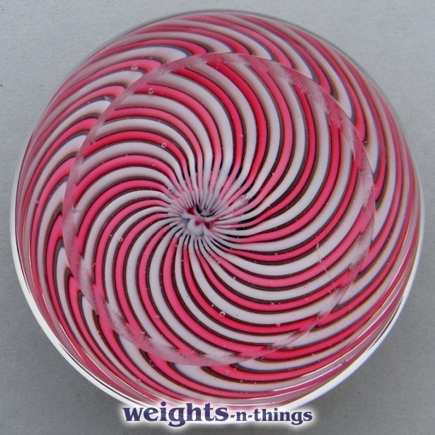 Pink/White Clockwise Swirl