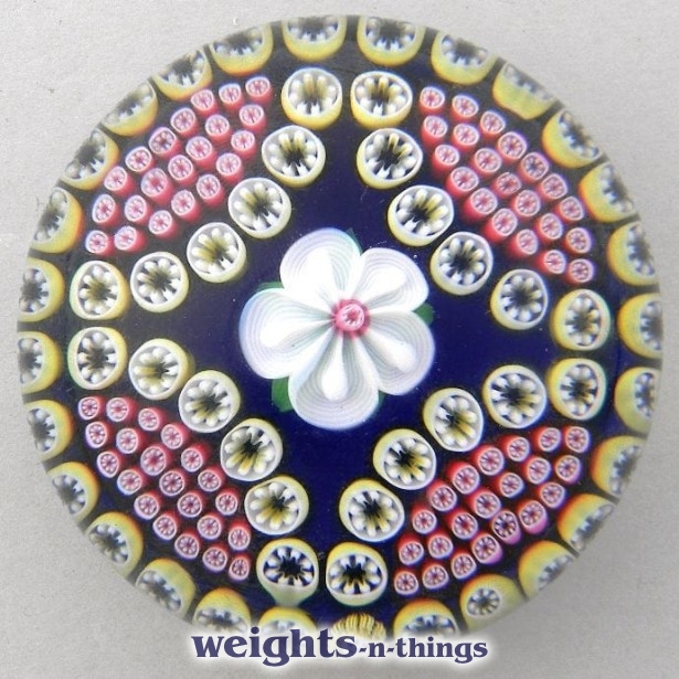 1980 White Flower & Millefiori