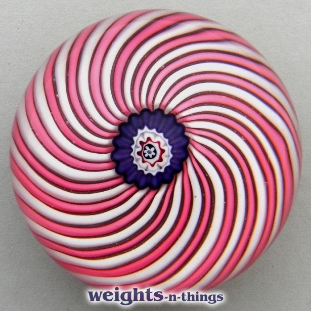 Pink/White Clockwise Swirl