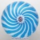 Turquoise/White Clockwise Swirl