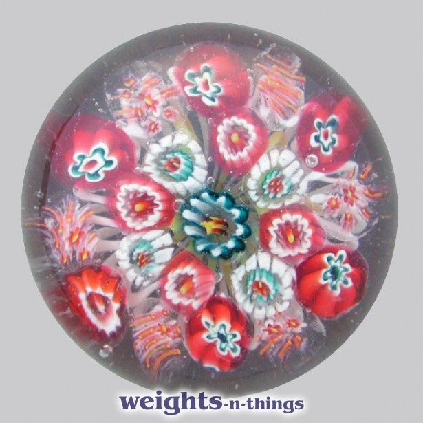 Miniature: Millefiori on 2-tier Basket Miniature: Millefiori on 2-tier Basket