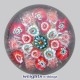 Miniature: Millefiori on 2-tier Basket Miniature: Millefiori on 2-tier Basket